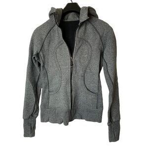 Lululemon Scuba hoodie sweatshirt full zip gray women's size 6